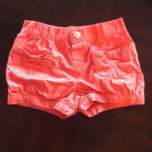 Girls coral shorts -18-24mo